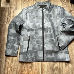 Grey leather jackets in M and L size